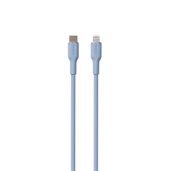 PURO Soft USB-C til Lightning Kabel 1.5m - Blå Online now