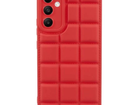 Samsung Galaxy A05s Fleksibelt Plastik Cover m. Jakke Tekstur - Rød Online Sale