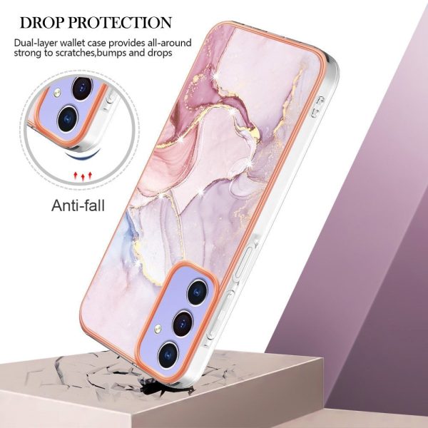 Samsung Galaxy A15 (5G)   A15 Hybrid Plastik Cover - Rose Gold Marmor Fashion