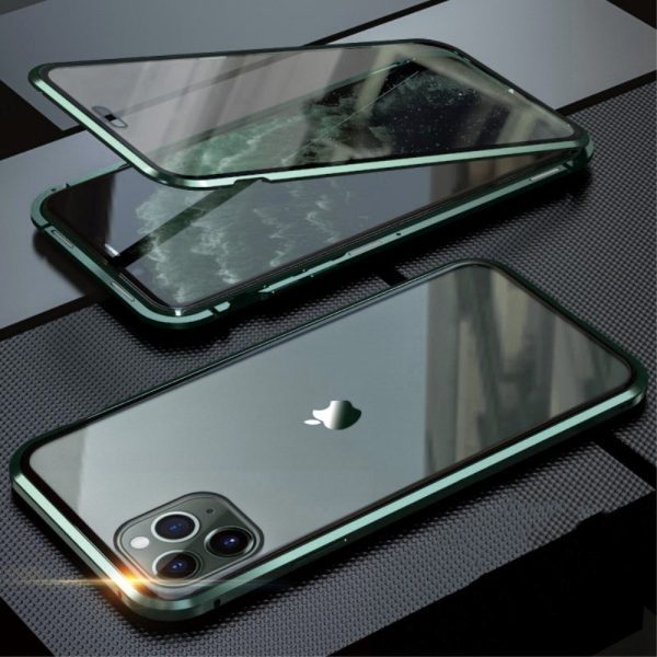 iPhone 11 Pro Cover m. Glas Bagside & Forside - Mørkegrøn For Cheap