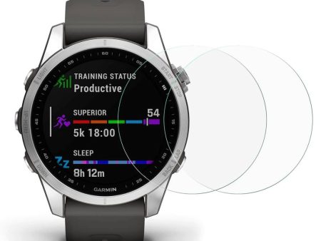 Garmin Fenix 7S Arc Edge Hærdet Glas Skærmbeskyttelse - 2 Pak - Gennemsigtigt on Sale