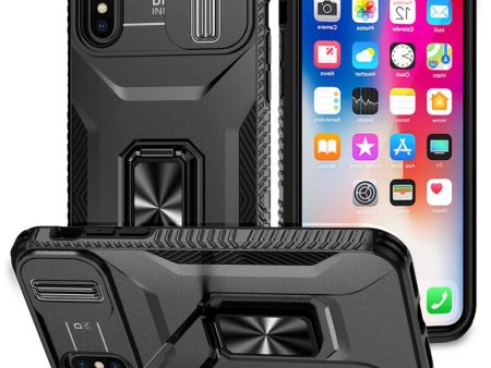 EIDERWOOD iPhone X   XS Håndværker Cover m. Magnetisk Kickstand & Cam Slider - Sort Hot on Sale