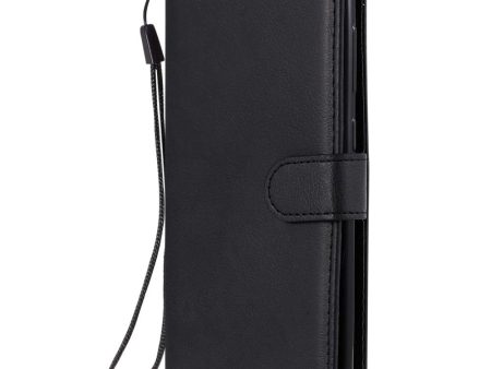 Samsung Galaxy A21s Læder Cover m. Pung og Strop - Sort Fashion