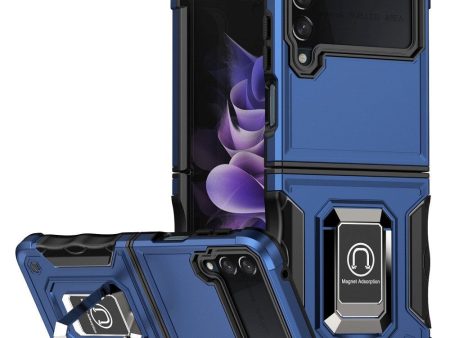 Samsung Galaxy Z Flip4 (5G) Håndværker Cover m. Kickstand - Blå Fashion