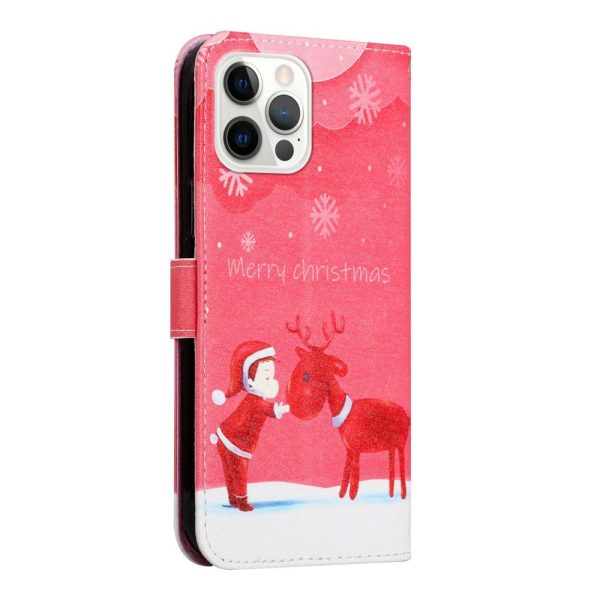 iPhone 13 Pro Læder Julecover m. Pung - Baby Rensdyr Fashion