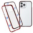 iPhone 13 Pro Magnetisk Cover m. Glas Bagside og Forside - Rød Online