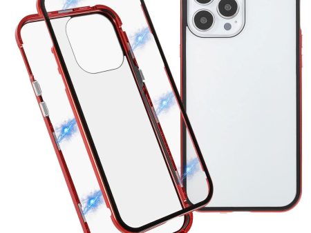 iPhone 13 Pro Magnetisk Cover m. Glas Bagside og Forside - Rød Online