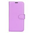 Samsung Galaxy A14   A14 (5G) PU Litchi Læder Flip Cover m. Pung - Lilla Cheap