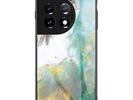 OnePlus 11 Cover m. Glasbagside - Green Marble Online Hot Sale