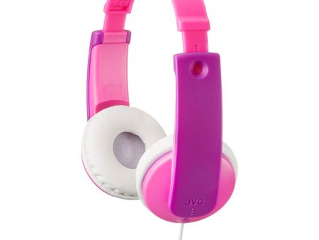 JVC Tinyphones HA-KD7 Børne Headset Max. 85dB m. Klistermærker - Lyserød   Lilla For Cheap