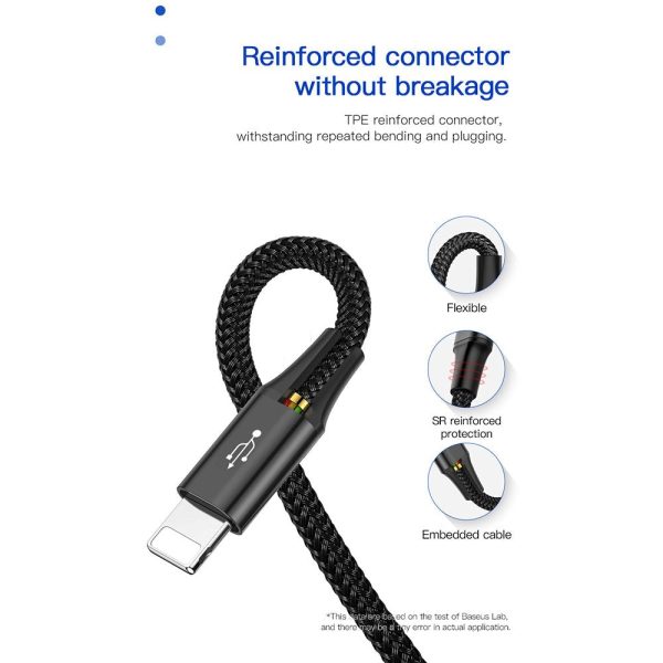 Baseus Rapid Series 4-i-1 USB-C (2 stk)   Lightning   Micro USB 3.5A Kabel 1.2m. For Sale