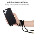 iPhone 15 Plus Fleksibelt Plastik Cover m. Snor   Strop - Sort Fashion