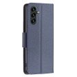 Samsung Galaxy A15 (5G)   A15 PU Litchi Læder Cover m. Pung & Strop - Blå Online now