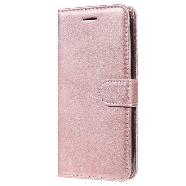 iPhone 15 Pro Max Læder Cover m. Pung og Strop - Rose Gold Hot on Sale