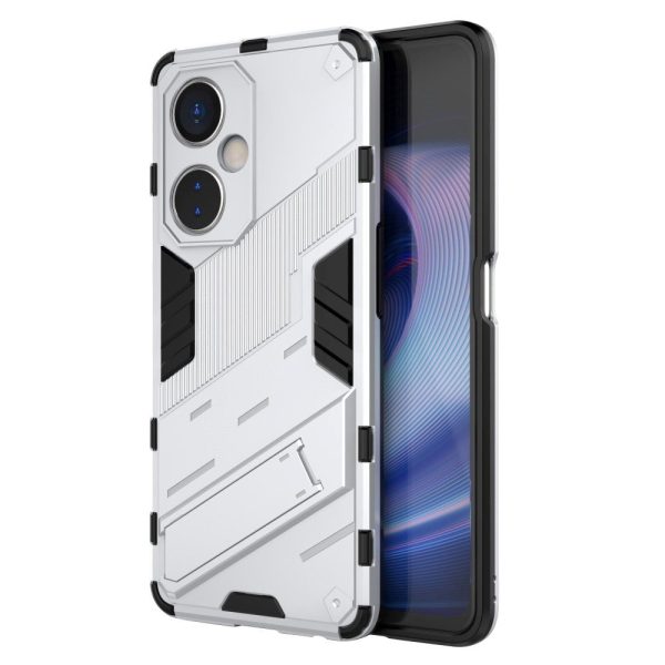 OnePlus Nord CE 3 Lite Hybrid Håndværker Cover m. Kickstand - Hvid Online