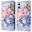 Motorola Moto G54 Læder Cover m. Pung & Print - Blomsterbuket Supply