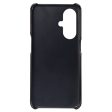 OnePlus Nord CE 3 Lite (5G) Læderbetrukket Plastik Cover - Sort Hot on Sale