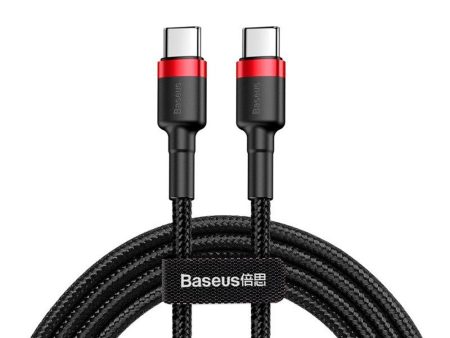 Baseus Cafule 60W PD USB-C til USB-C Kabel - 2m - Sort   Rød For Cheap