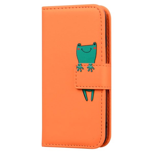 Xiaomi 13 Flip Cover m. Kortholder   Ståfunktion   Strop - Orange (Frø) Online now