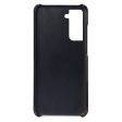 Samsung Galaxy S24 Læder Cover m. Dobbelt Kortholder - Sort Online