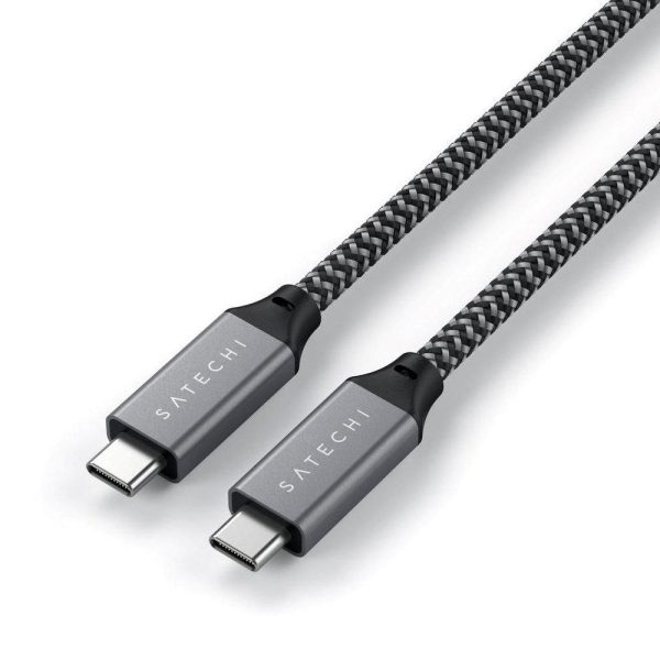 Satechi USB4 PD 100W USB-C til USB-C Kabel 25cm - Sort Discount