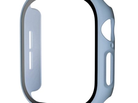 Apple Watch 10 (46mm) Hård Plast Cover m. Indbygget Skærmbeskyttelse - Lyseblå Sale