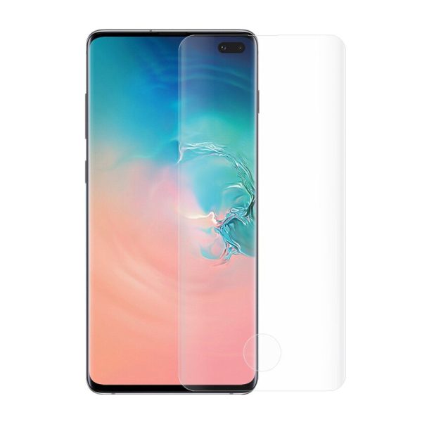 Samsung Galaxy S10+ (Plus) Hærdet Glas - Skærmbeskyttelse - Full Fit - Gennemsigtig Discount