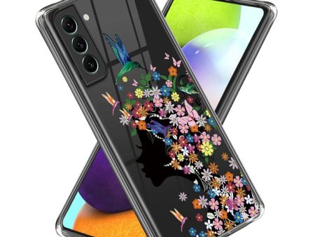 Samsung Galaxy S24 Fleksibelt Gennemsigtigt Cover m. Print - Blomster Kvinde Supply