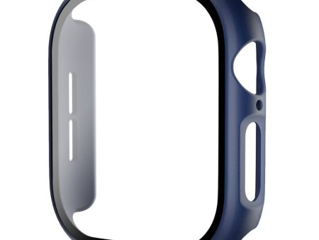 Apple Watch 10 (46mm) Hård Plast Cover m. Indbygget Skærmbeskyttelse - Mørkeblå For Discount