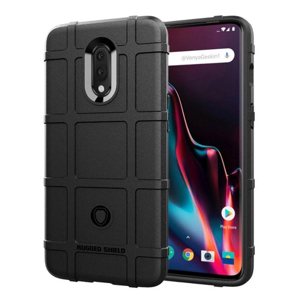 OnePlus 7 Rugged Shield Håndværkercover Sort Fashion