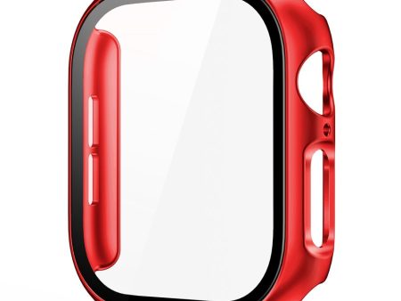 Apple Watch 10 (46mm) Hård Plast Cover m. Indbygget Skærmbeskyttelse - Rød For Discount