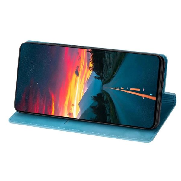 Samsung Galaxy A15 (5G)   A15 Læder Cover m. Pung - Glimmer - Blå Online now