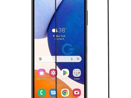 Samsung Galaxy A14   A14 (5G) Hærdet Glas - Full-Fit - Skærmbeskyttelse m. Sort Kant Sale