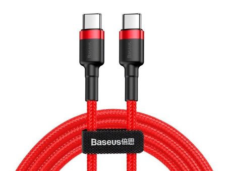 Baseus Cafule Flash 60W PD USB-C til USB-C Kabel - 2m - Rød Cheap