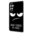 Samsung Galaxy A05s Læder Cover m. Pung & Ståfunktion -  Don t Touch My Phone  Supply