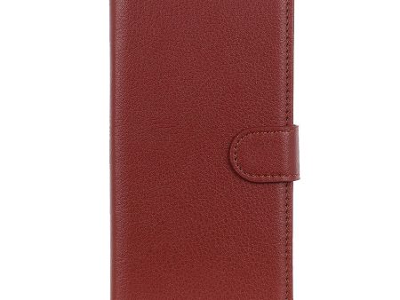 iPhone 13 Mini Litchi Læder Cover m. Pung & Ståfunktion - Brun Online Hot Sale