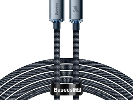 Baseus Crystal Shine 20W PD USB-C til Lightning Kabel - 2m - Sort For Discount