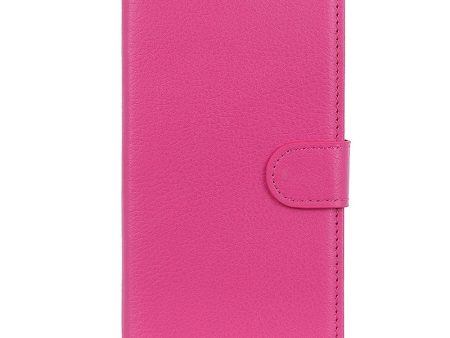 iPhone 15 Plus Litchi Læder Cover m. Pung - Lyserød For Discount