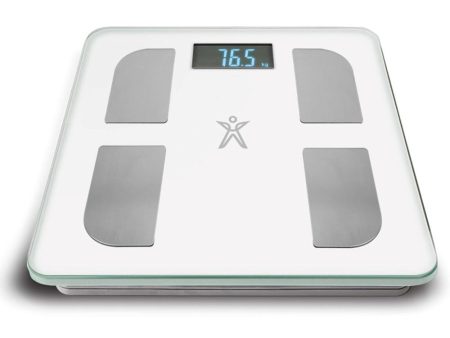 SBS Sport Digital Scale - Bluetooth Kropsanalyse Badevægt - Hvid For Discount