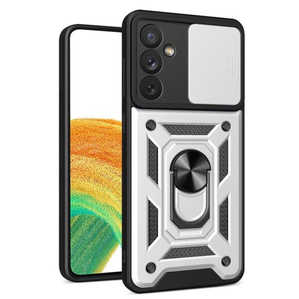 Samsung Galaxy A34 (5G) Håndværker Cover m. Magnetisk Kickstand & Cam Slider - Sølv Cheap