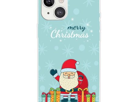 iPhone 15 Plus Fleksibelt Plastik Jule Cover - Merry Christmas - Glad Julemand med Gaver For Discount