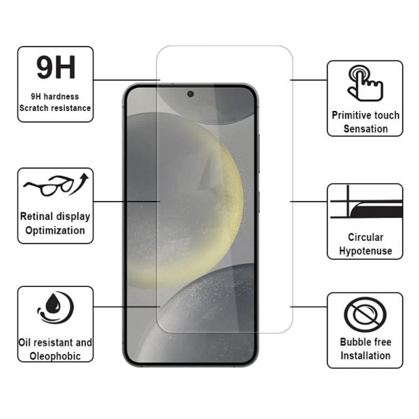 Samsung Galaxy S25 Skærmbeskyttelsesglas - Gennemsigtig Online