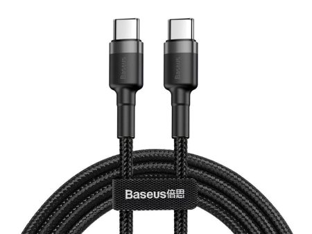 Baseus USB-C Til USB-C PD (3A 60W) - USB-C 2.0 Kabel 200cm - Sort Supply