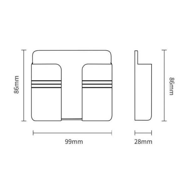 Mobilholder til Væg (9,9 x 2,5cm) - Hvid For Sale