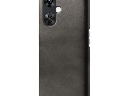 OnePlus Nord CE 3 Lite (5G) Læderbetrukket Plastik Cover - Sort Hot on Sale