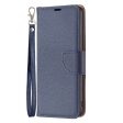 Samsung Galaxy A15 (5G)   A15 PU Litchi Læder Cover m. Pung & Strop - Blå Online now