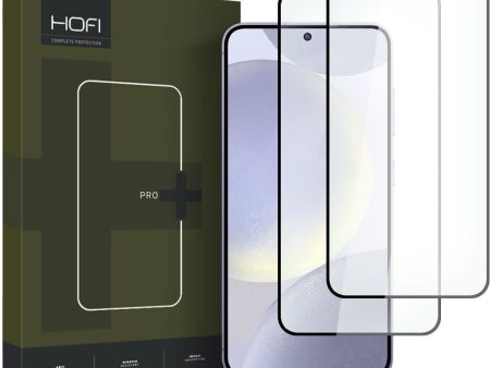 Samsung Galaxy S24 Hofi Glass Pro+ Hærdet Glas Skærmbeskyttelse - Case Friendly - 2-Pak - Sort Kant Online now