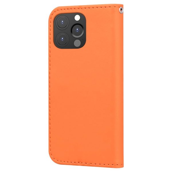 iPhone 13 Pro Flip Cover m. Kortholder   Ståfunktion   Strop - Orange (Frø) Cheap