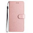 Samsung Galaxy A15 (5G)   A15 Læder Cover - Silke Tekstur - m. Pung og Strop - Rose Gold Hot on Sale