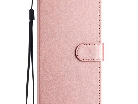 Samsung Galaxy A15 (5G)   A15 Læder Cover - Silke Tekstur - m. Pung og Strop - Rose Gold Hot on Sale